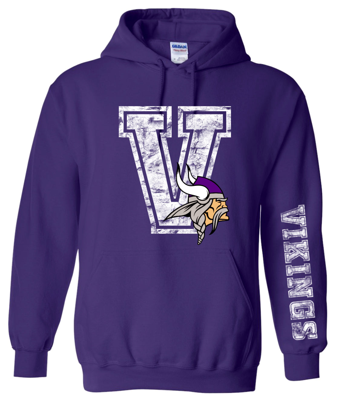 Hoodie Purple V Mascot Head