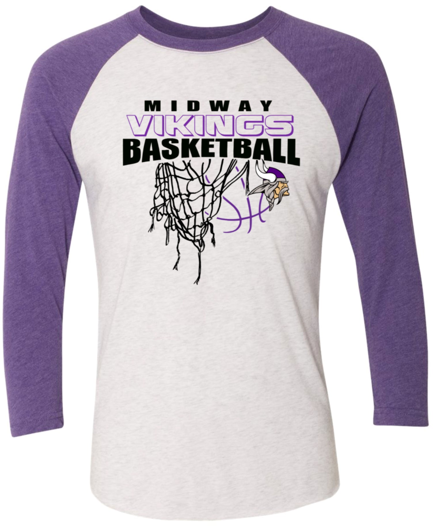 Long Sleeve Midway Vikings Net 3/4 sleeve