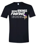 T-Shirt Black Yard Line Viking