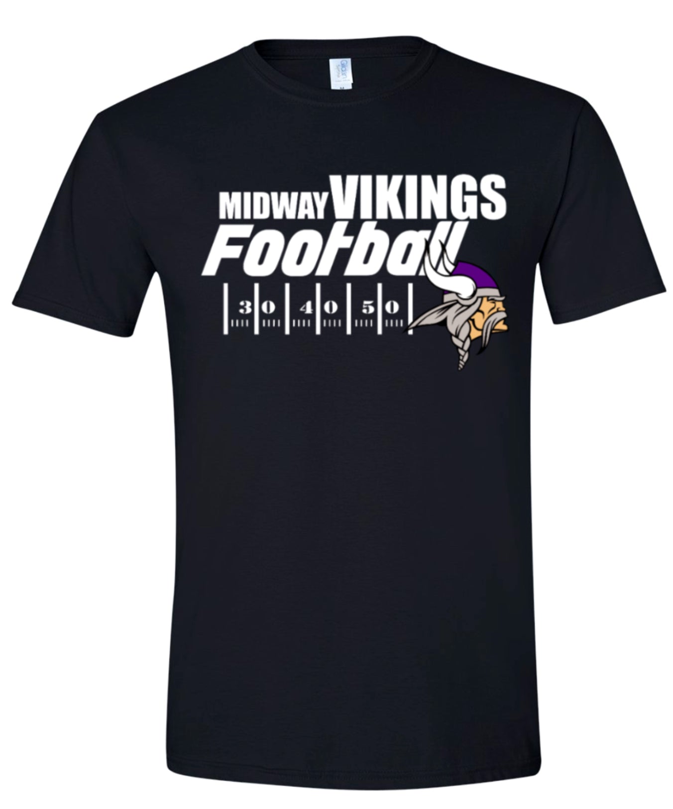 T-Shirt Black Yard Line Viking