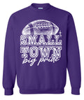 Crew Neck Purple Small Town Big Pride
