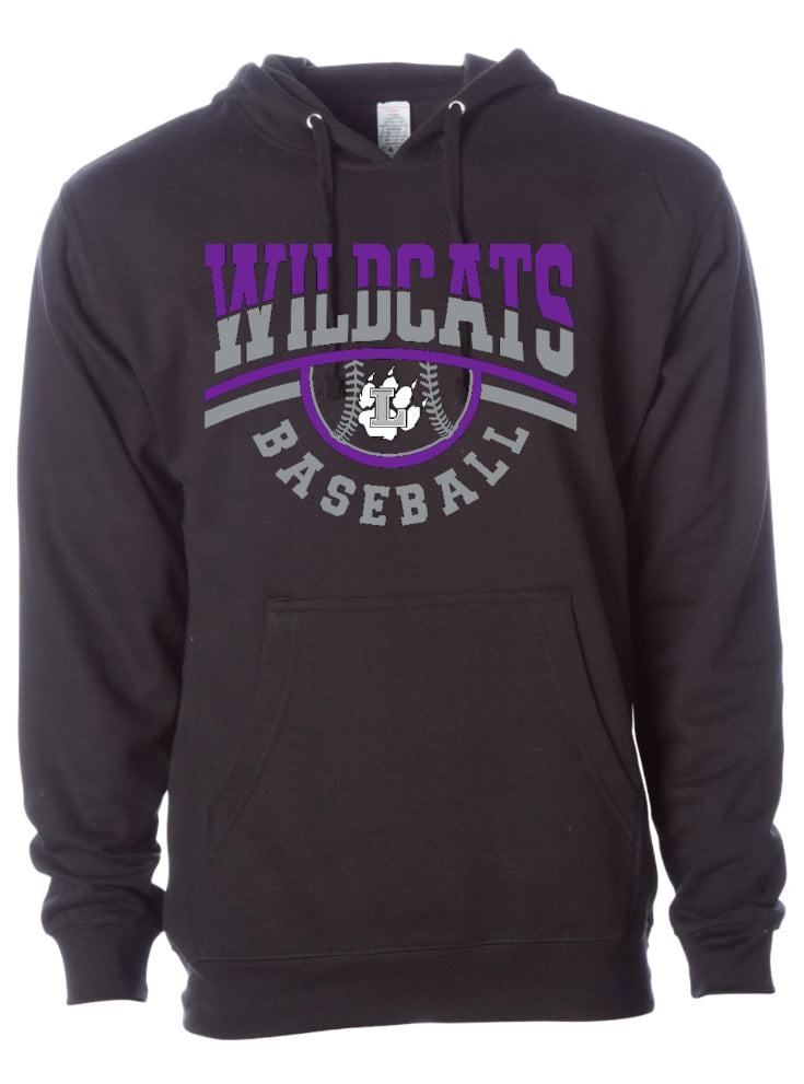 Hoodie Black Wildcats Baseball