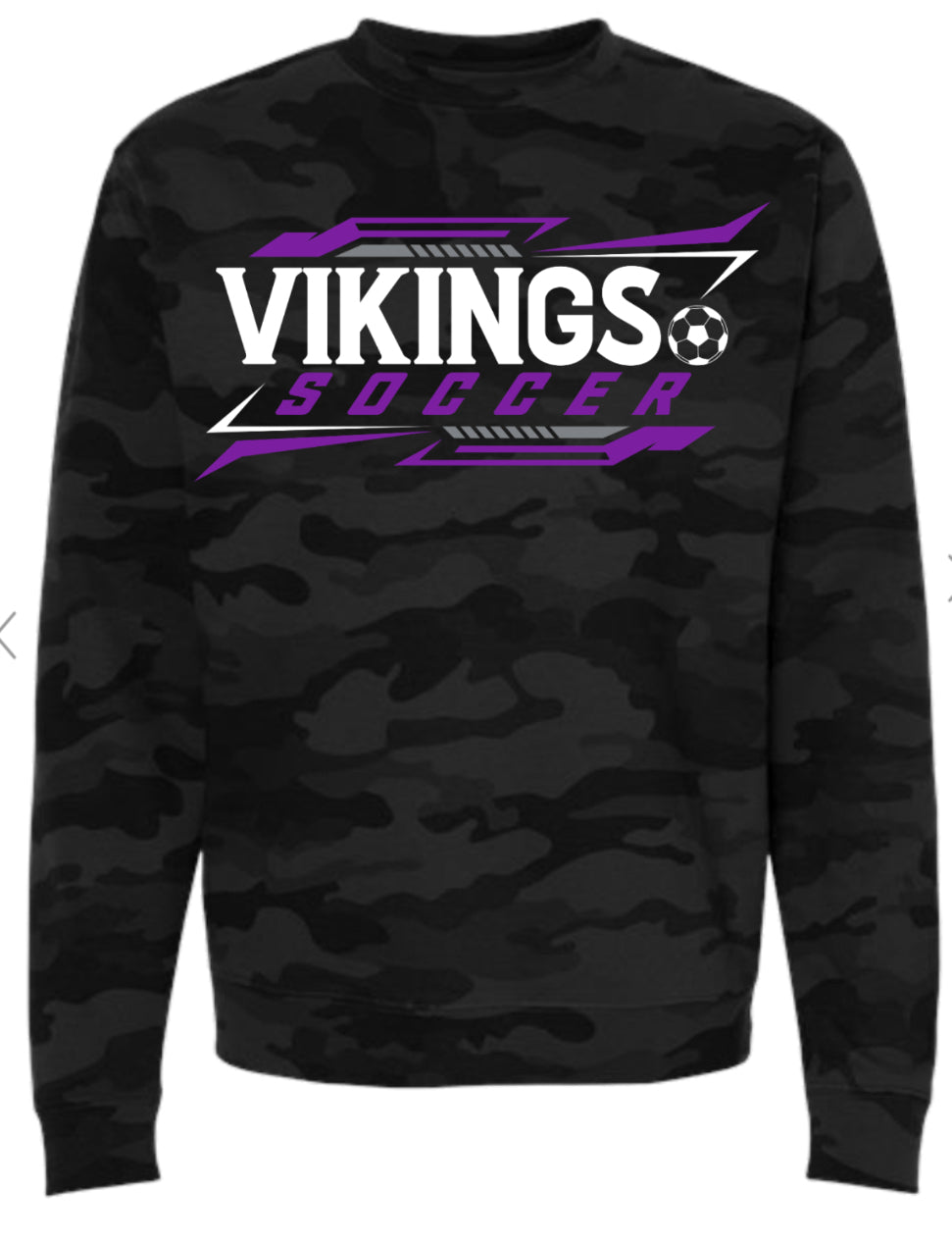 Crew Neck Black Camo Soccer Tricolor 8