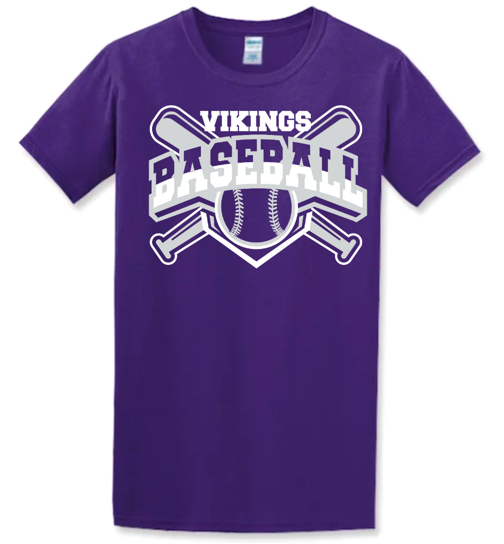 T-Shirt Purple Cross Bat Viking 7
