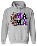 Hoodie Sport Grey Football Mama Stacked