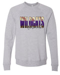 Crew Neck Gray Wildcats Base Glitter Fade