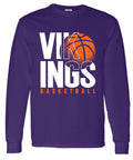 Crew Neck Vikings Basketball Stack Purple