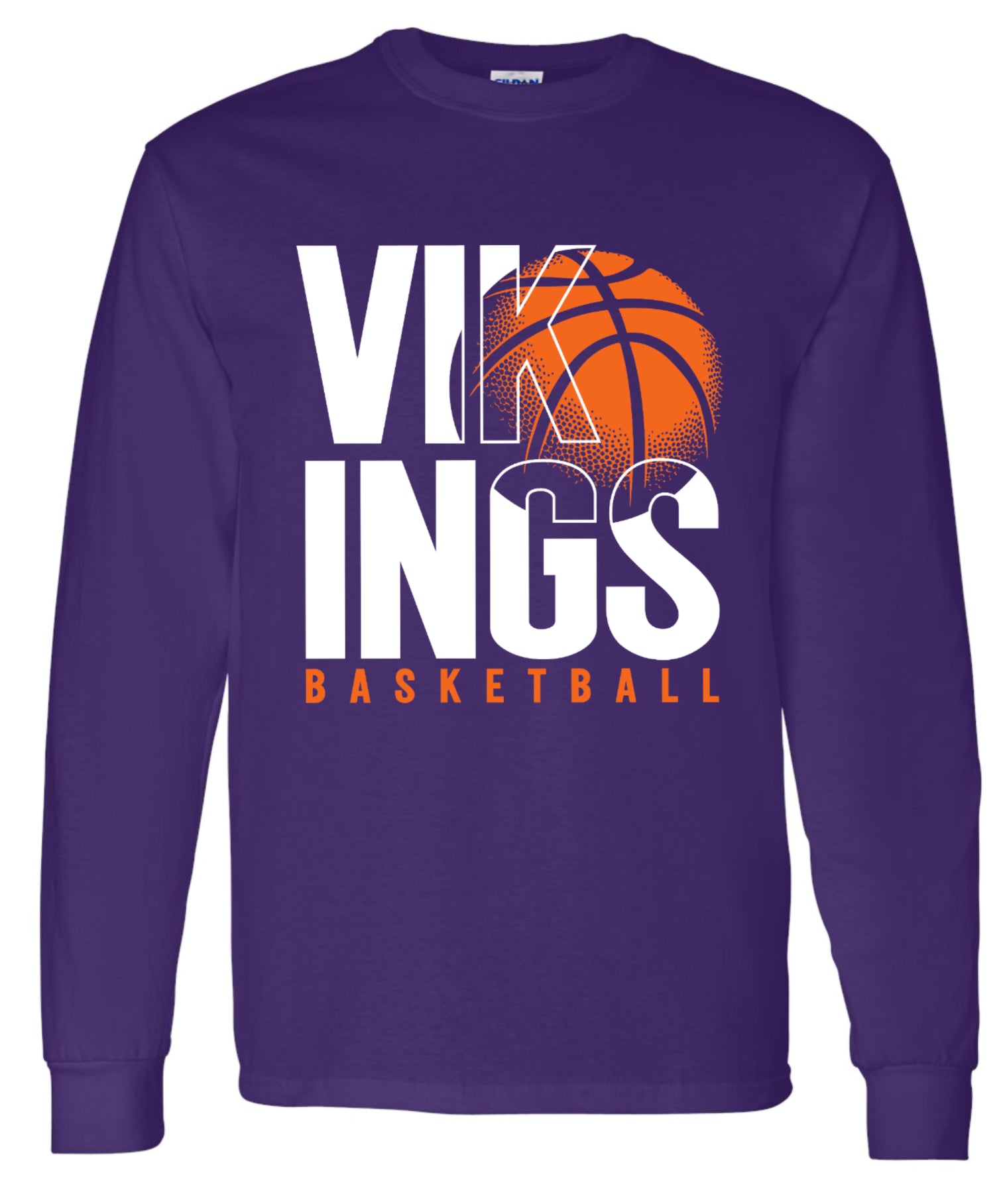 Crew Neck Vikings Basketball Stack Purple