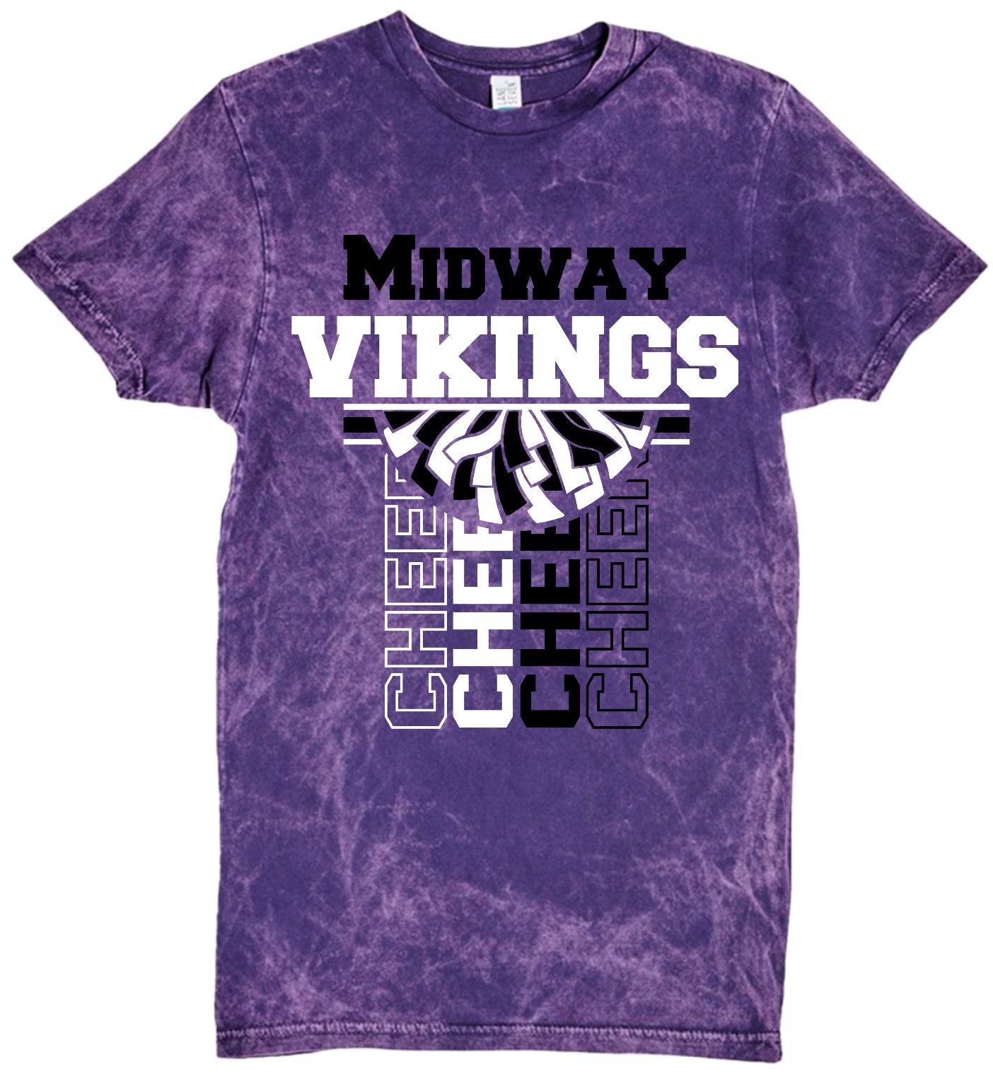 T-Shirt Purple Acid Vert Cheer Banner