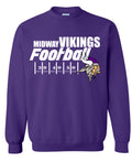 Crew Neck Purple Yard Line Viking