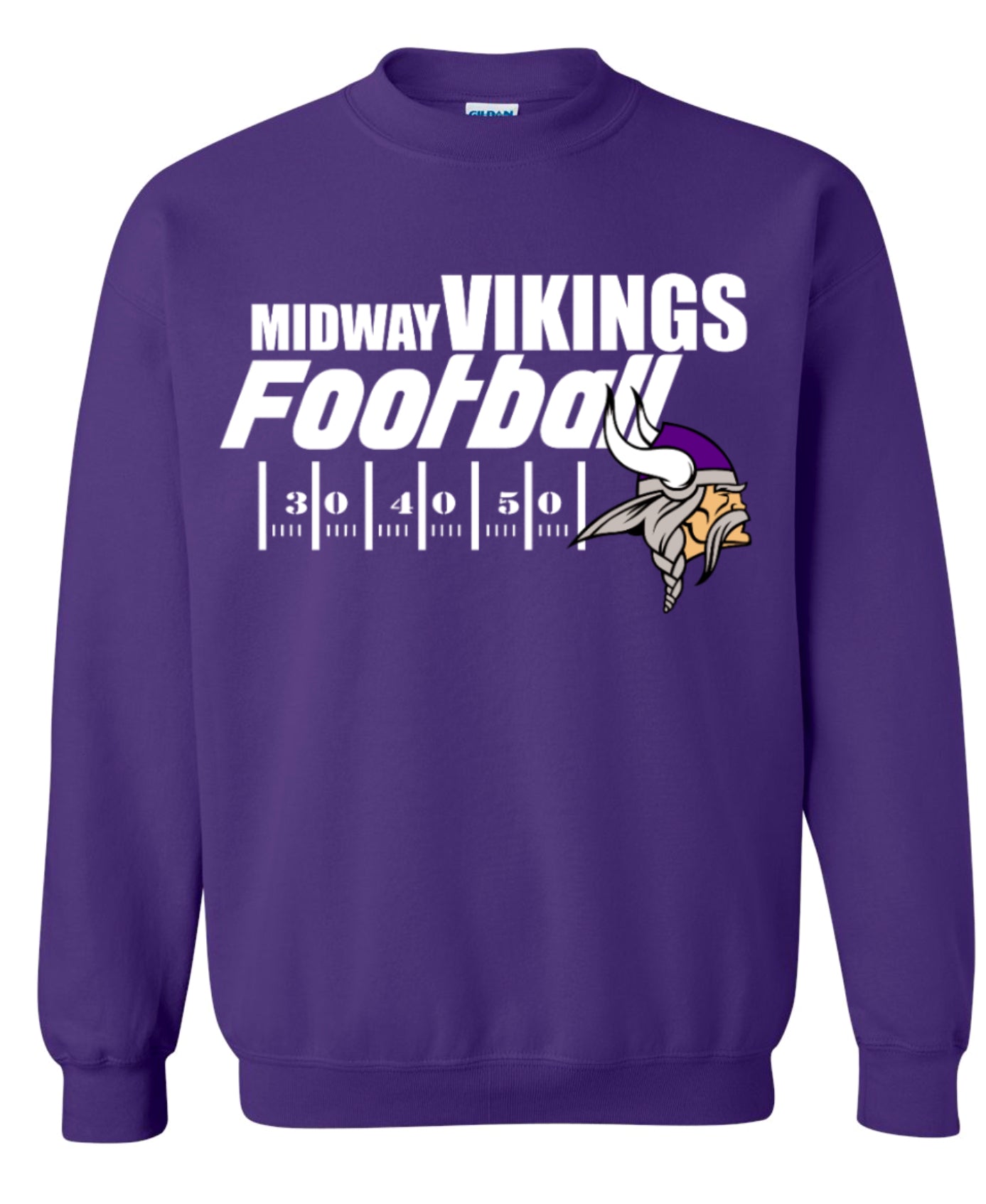 Crew Neck Purple Yard Line Viking
