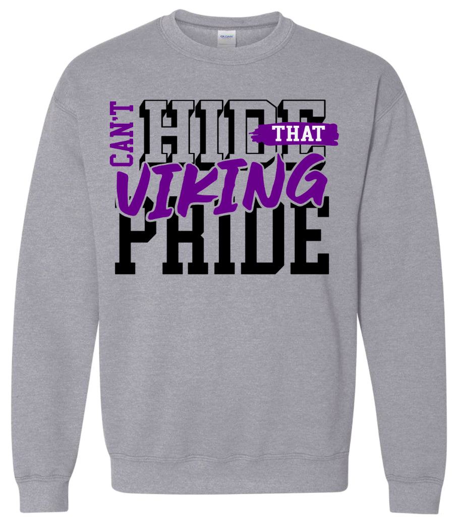 Crew Neck Sport Gray Can’t Hide Viking Pride