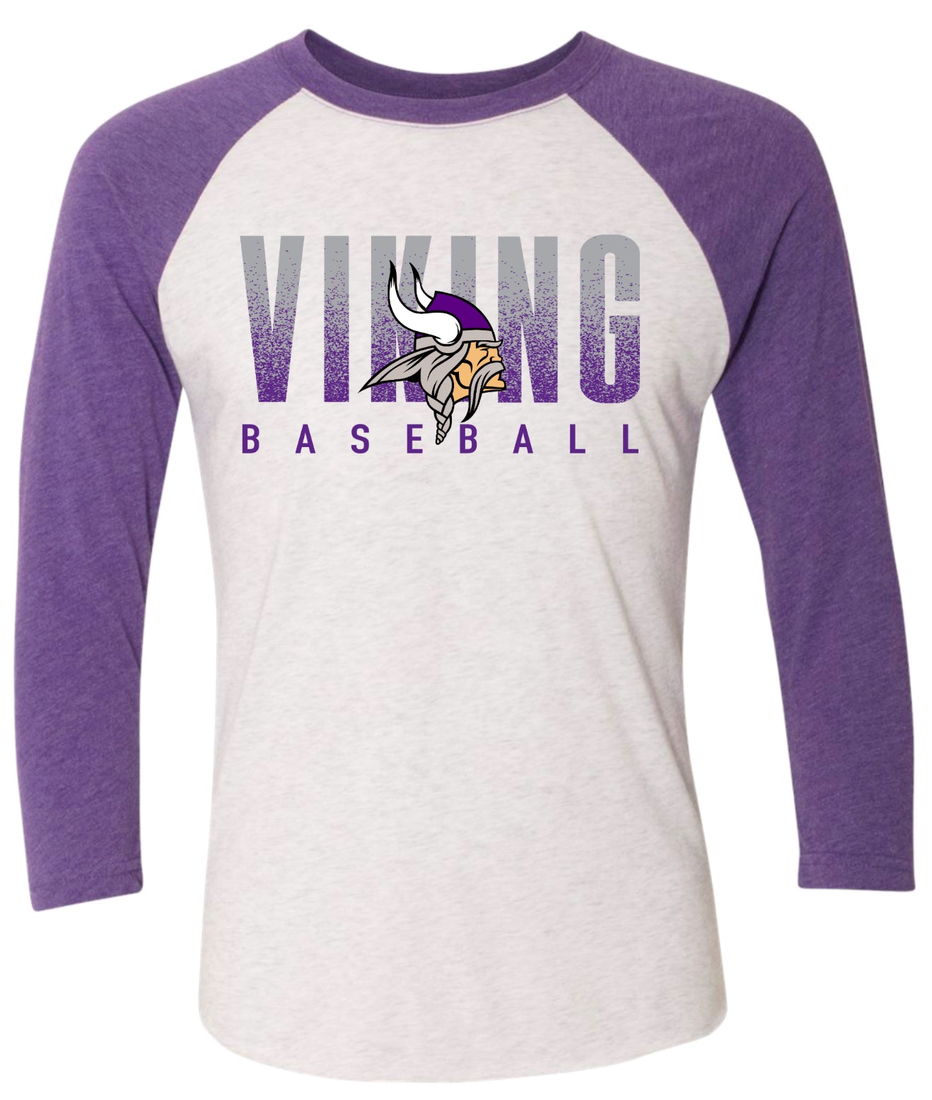 Long Sleeve 3/4 sleeve Baseball Splatter Design 1