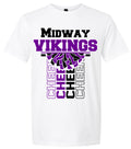 T-Shirt White Vert Cheer Banner