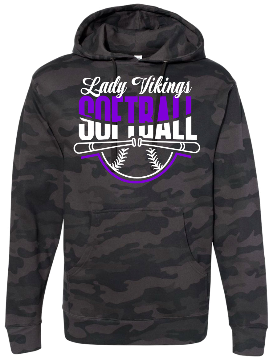 Hoodie Black Camo Lady Vikings 5