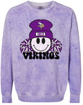 Crew Neck Purple Smoke Smiley Cheer