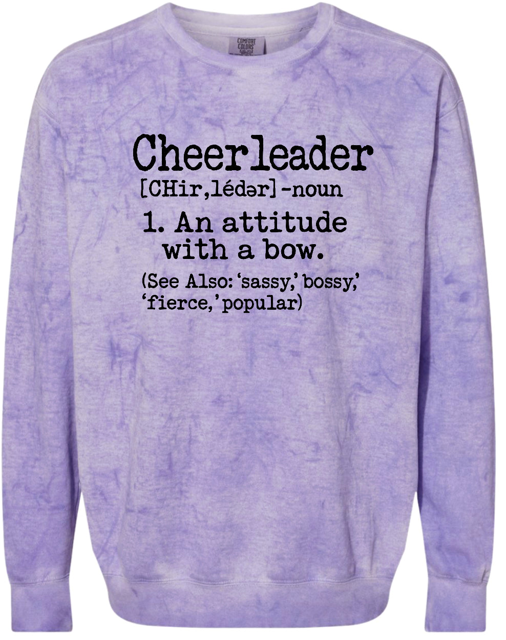 Crew Neck Purple Smoke Cheerleader Defined