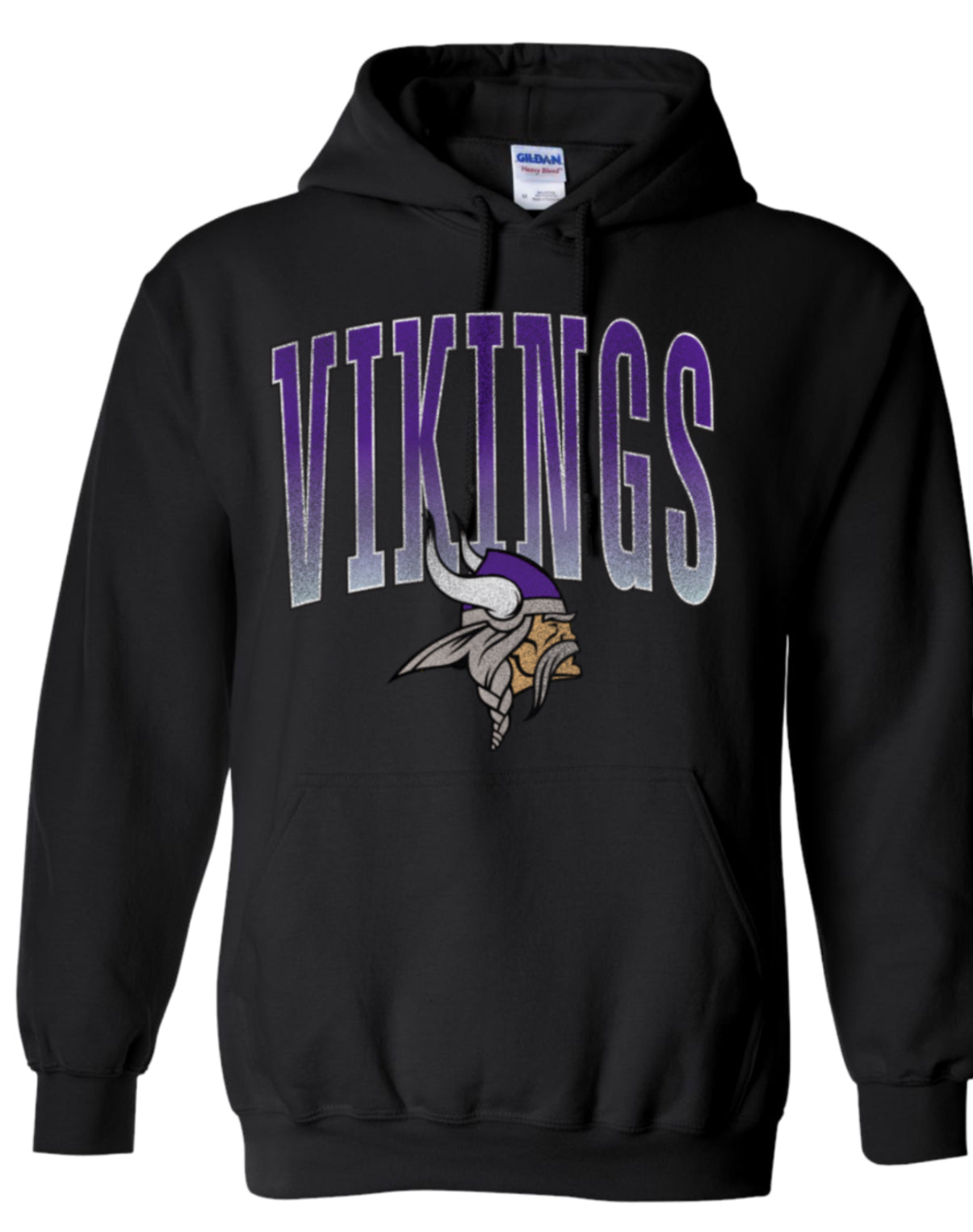 Hoodie Black Varsity Large Viking