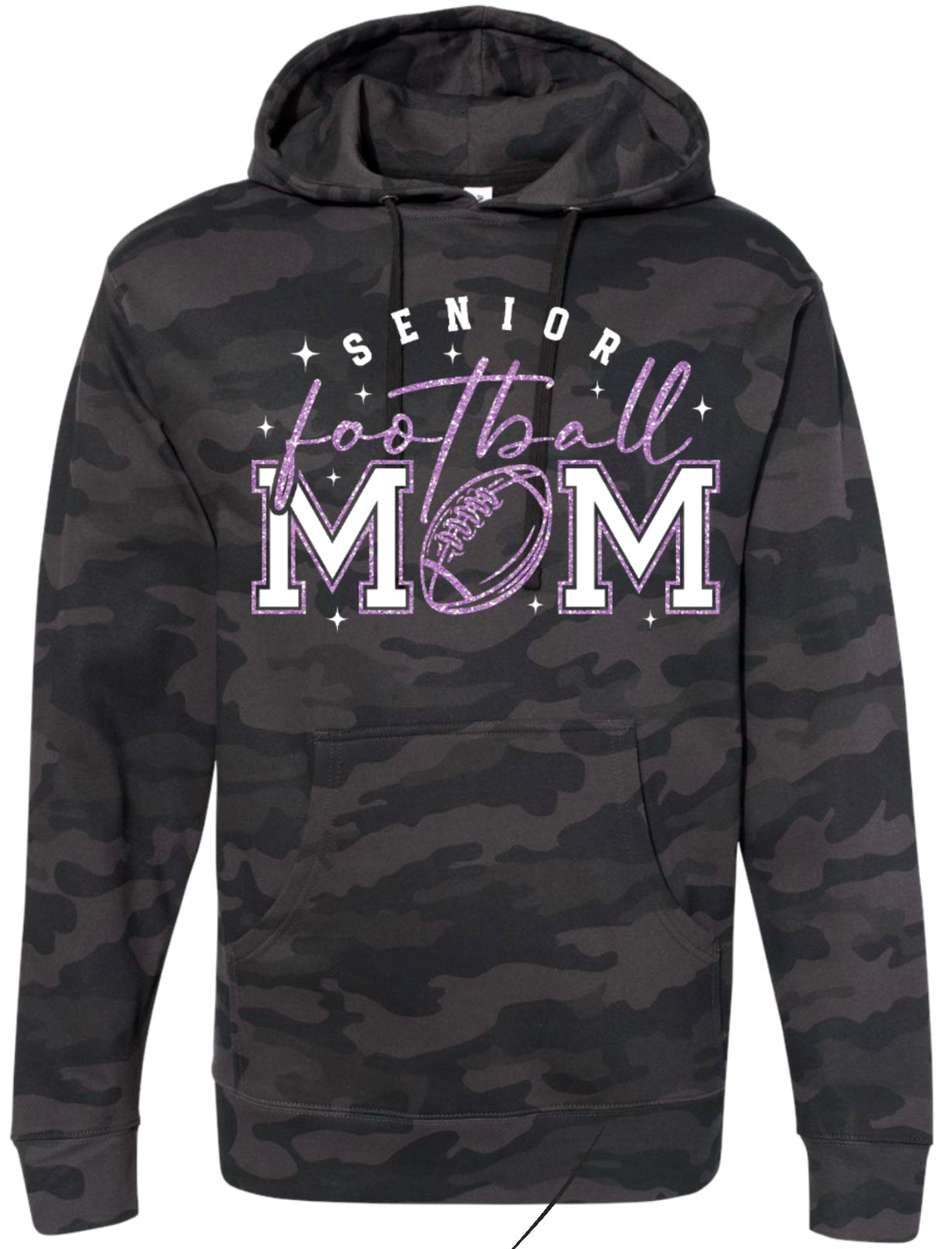 Hoodie Camo Faux Glitter Senior Mom