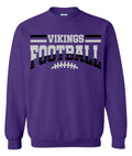 Crew Neck Purple Football Banner Arch