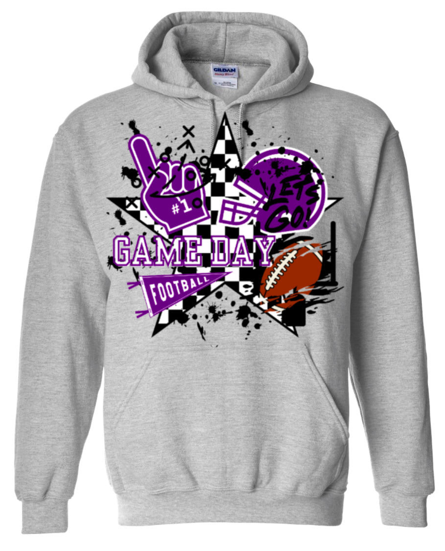 Hoodie Sport Grey Game Day Grunge