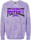 Crew Neck Purple Smoke Football Banner Arch