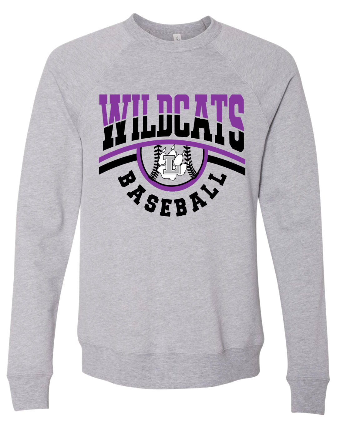 Crew Neck Gray Wildcats Baseball