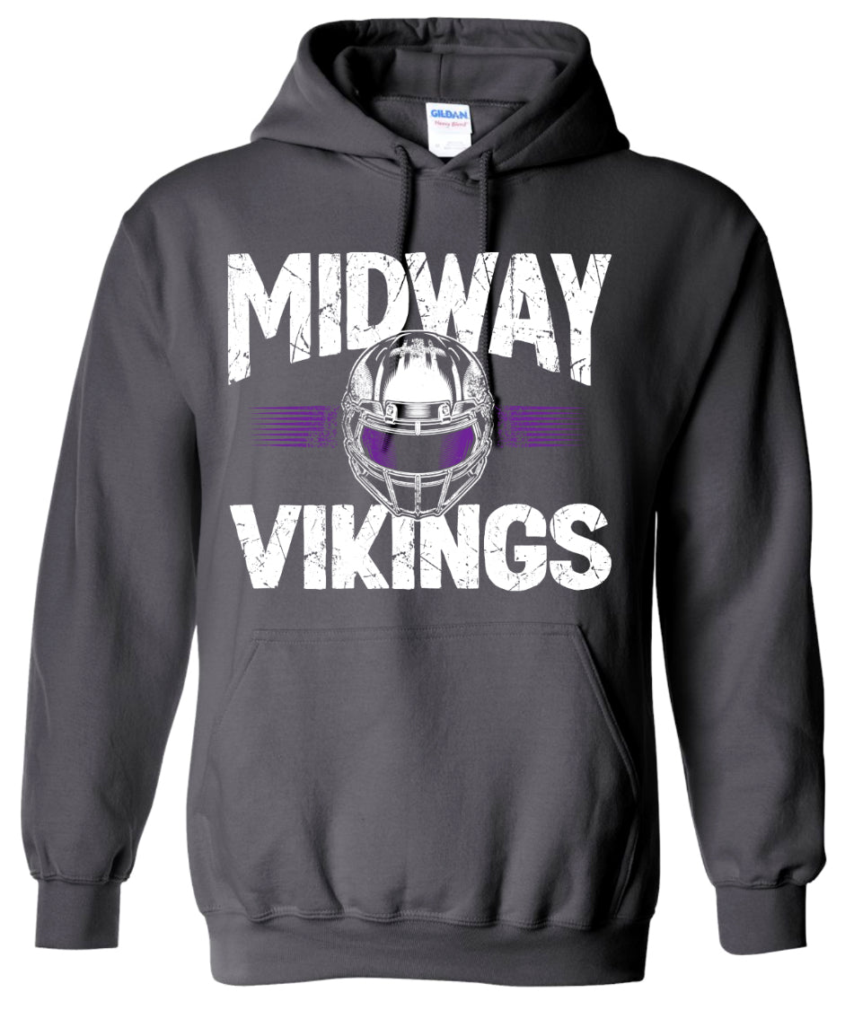 Hoodie Charcoal Helmet Stripe