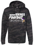 Hoodie Black Camo Yard Line Viking