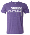 T-Shirt Heather Purple Field Football