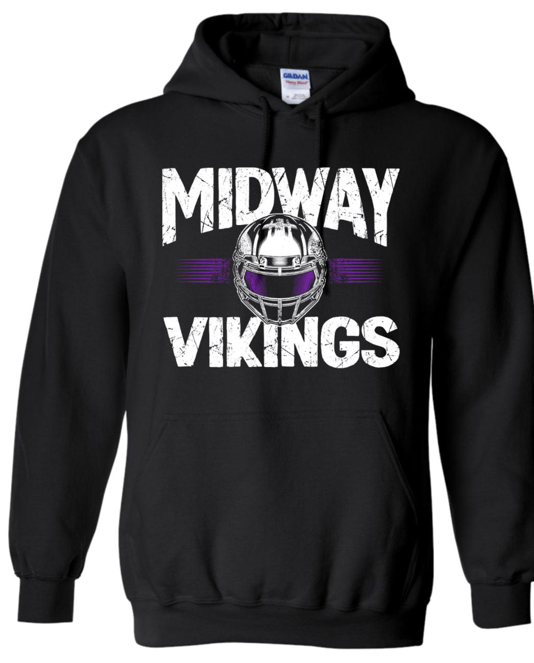 Hoodie Black Helmet Stripe