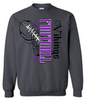 Crew Neck Charcoal Viking Pinstripe