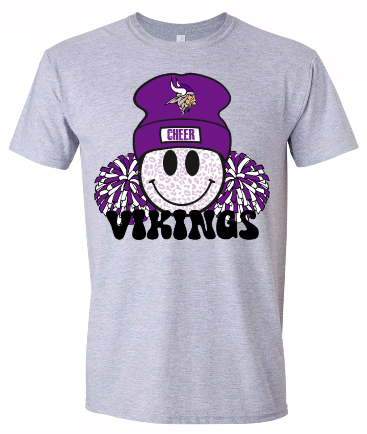 T-Shirt Sport Grey Smiley Cheer