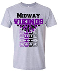 T-Shirt Sport Grey Vert Cheer Banner