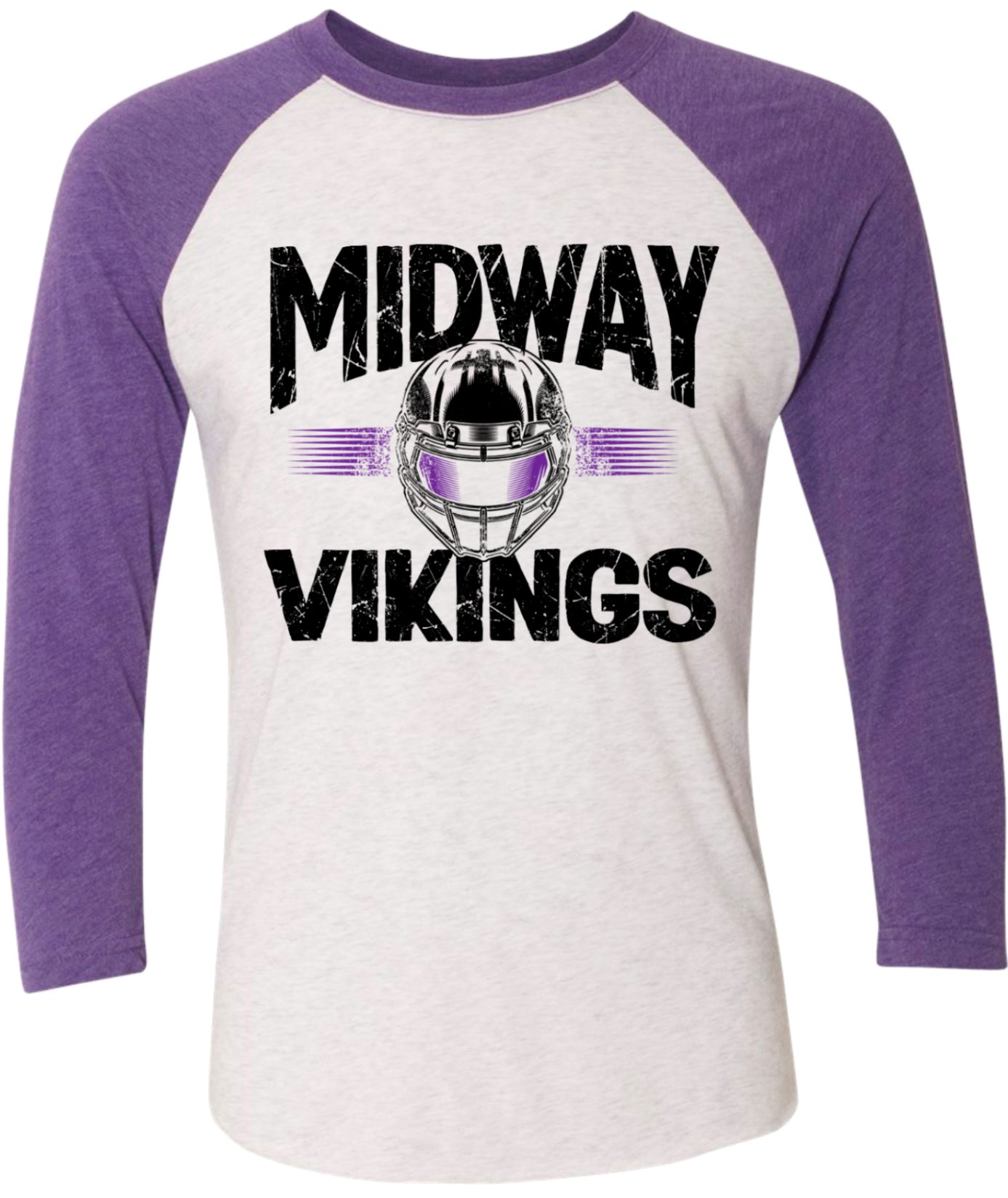 Long Sleeve 3/4 sleeve Helmet Stripe