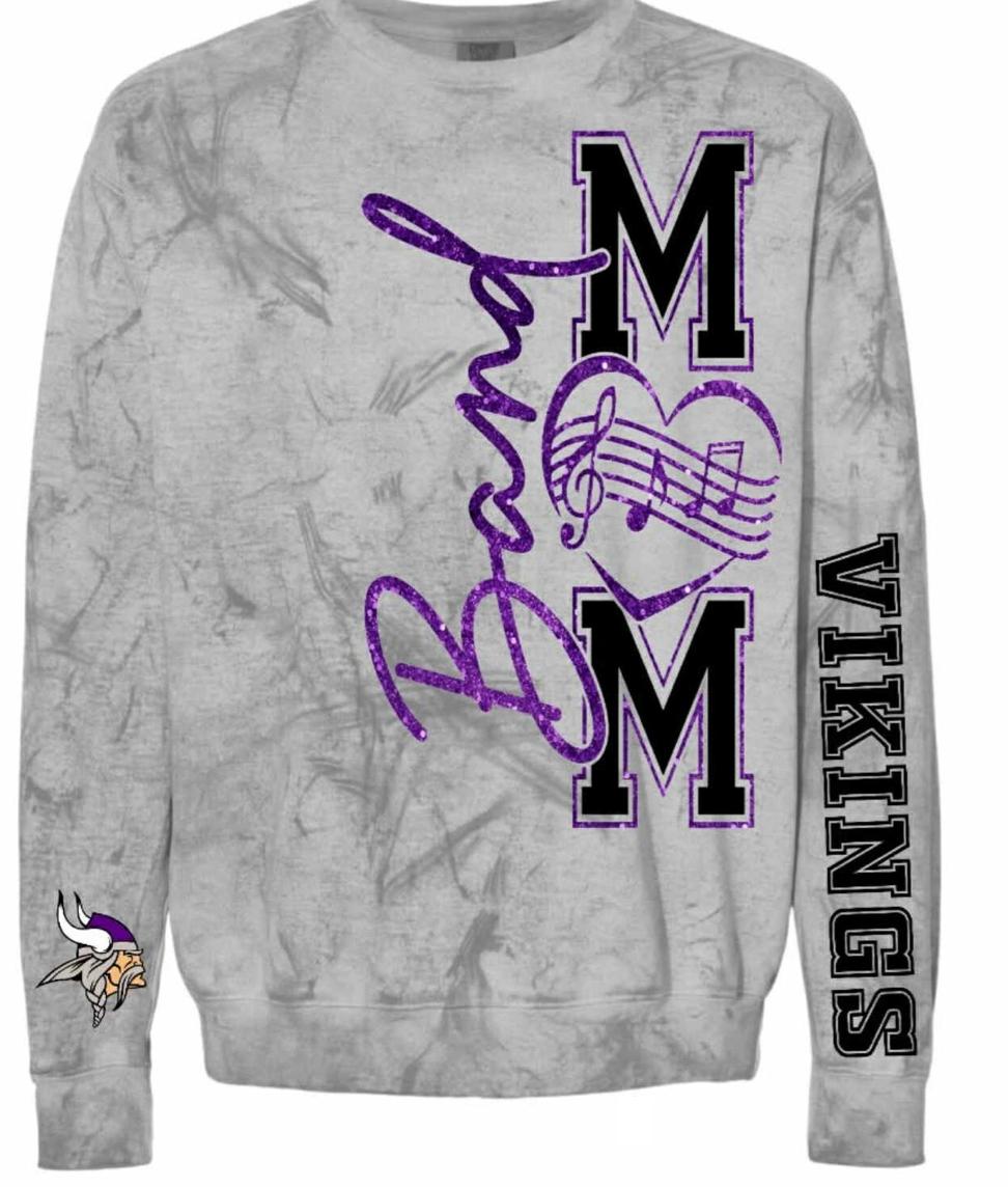 Crew Neck Band Mom Vert Smoke