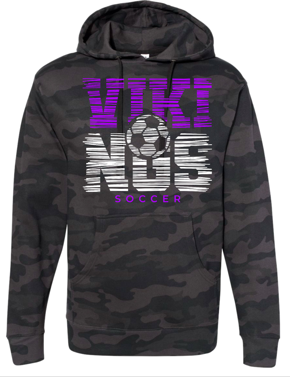 Hoodie Black Camo Viking White Noise 2