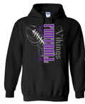 Hoodie Black Viking Pinstripe