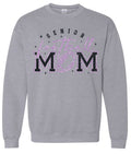 Long Sleeve Sport Grey Faux Glitter Senior Mom